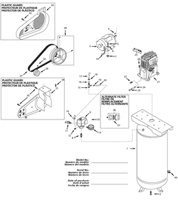 Part Location Diagram of 5140170-81-SBD Porter Cable Air Compressor Pressure Switch, 4-Port, 105 / 135 Psi